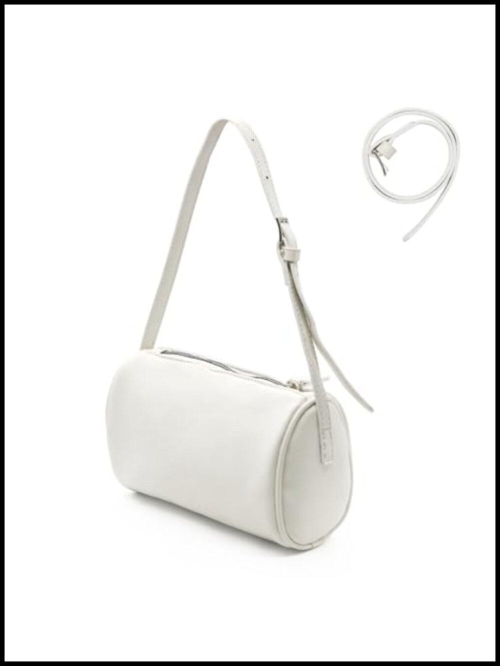 Faux Leather Barrel Bag Small Crossbody Underarm Purse Y2K Trendy Shoulder Hobo